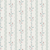 Laura Ashley Blencow Stripe  Wallpaper Dark Duck Egg Blue